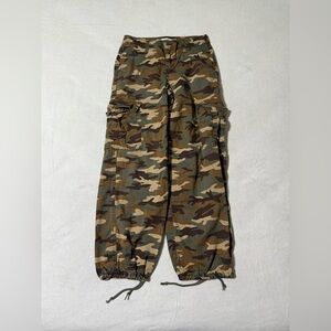 Levi's '94 Baggy Pants Camo Cargo Green Beige‎ Brown Womens 26x28 Camouflage
